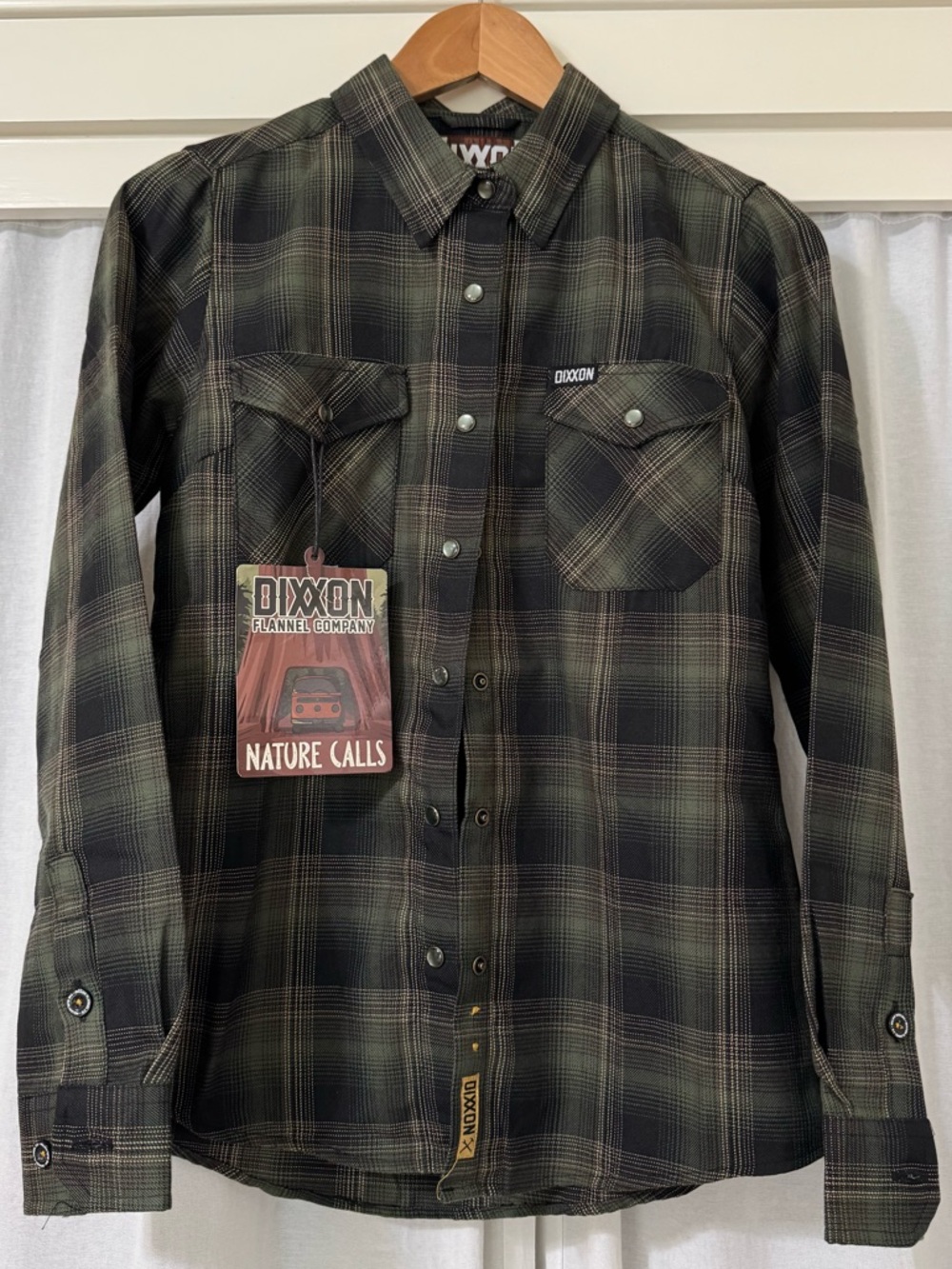 DIXXON The Burlington Plaid Flannel Shirt S NWT